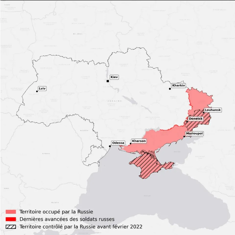 Infographie franceinfo : Guerre en Ukraine : évolution du front